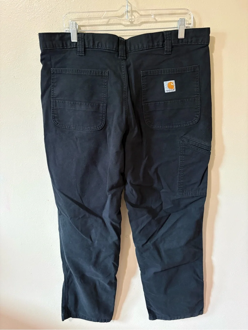 Carhartt Men’s Black Canvas Pants Relaxed Fit size 38x32